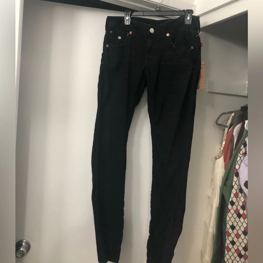 Vintage True Religion Ricky Relaxed Straight Corduroy Pants Men's Size 30 Blacks